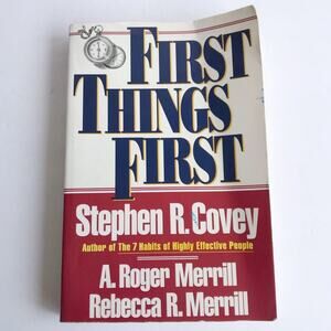 Stephen R. Covey First Things First Paperback Book Business Time Management